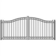 ALEKO Steel Dual Swing Driveway Gate - DUBLIN Style - 16 x 6 Feet - White