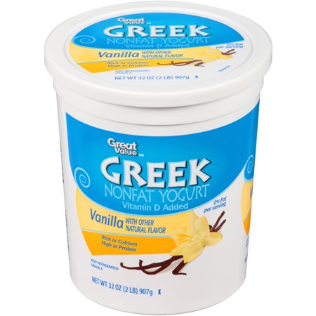 Great Value Vanilla Greek Nonfat Yogurt, 32 oz - Walmart.com