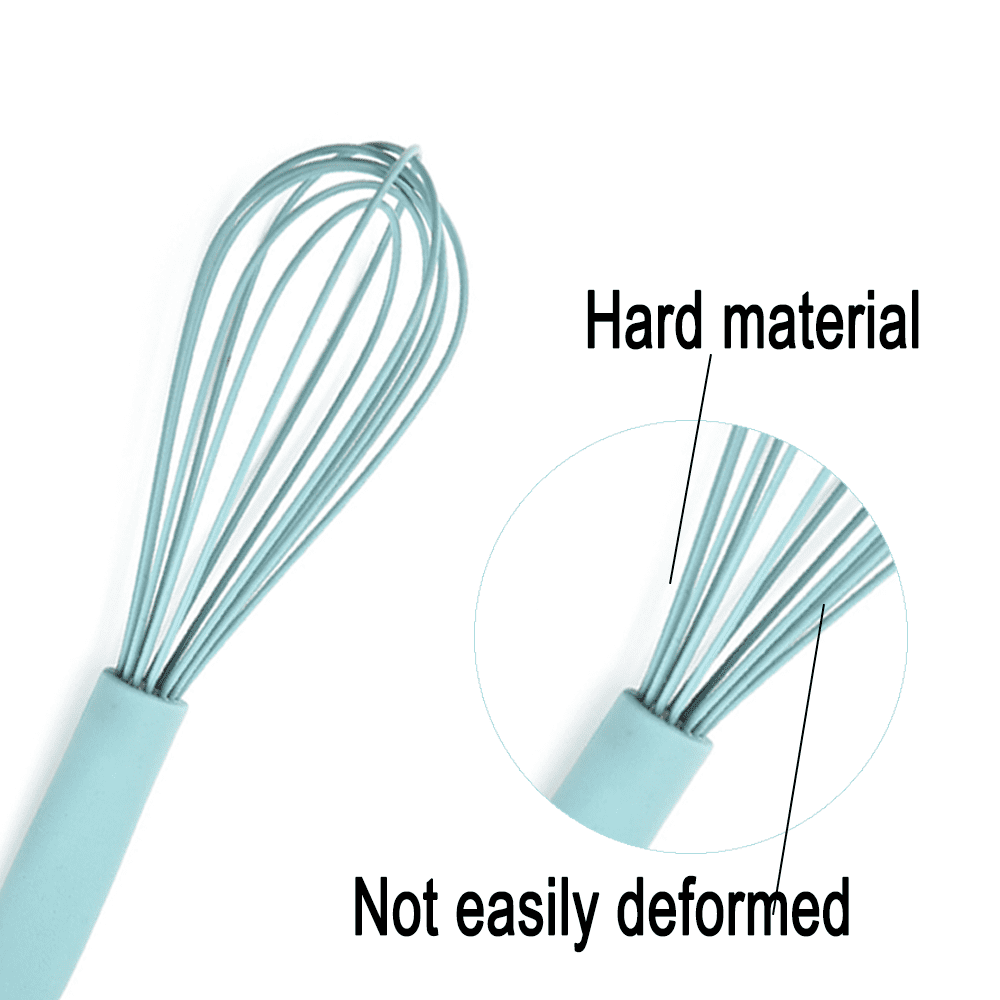 Flat Whisk Silicone Handle Manual Whisk - Temu