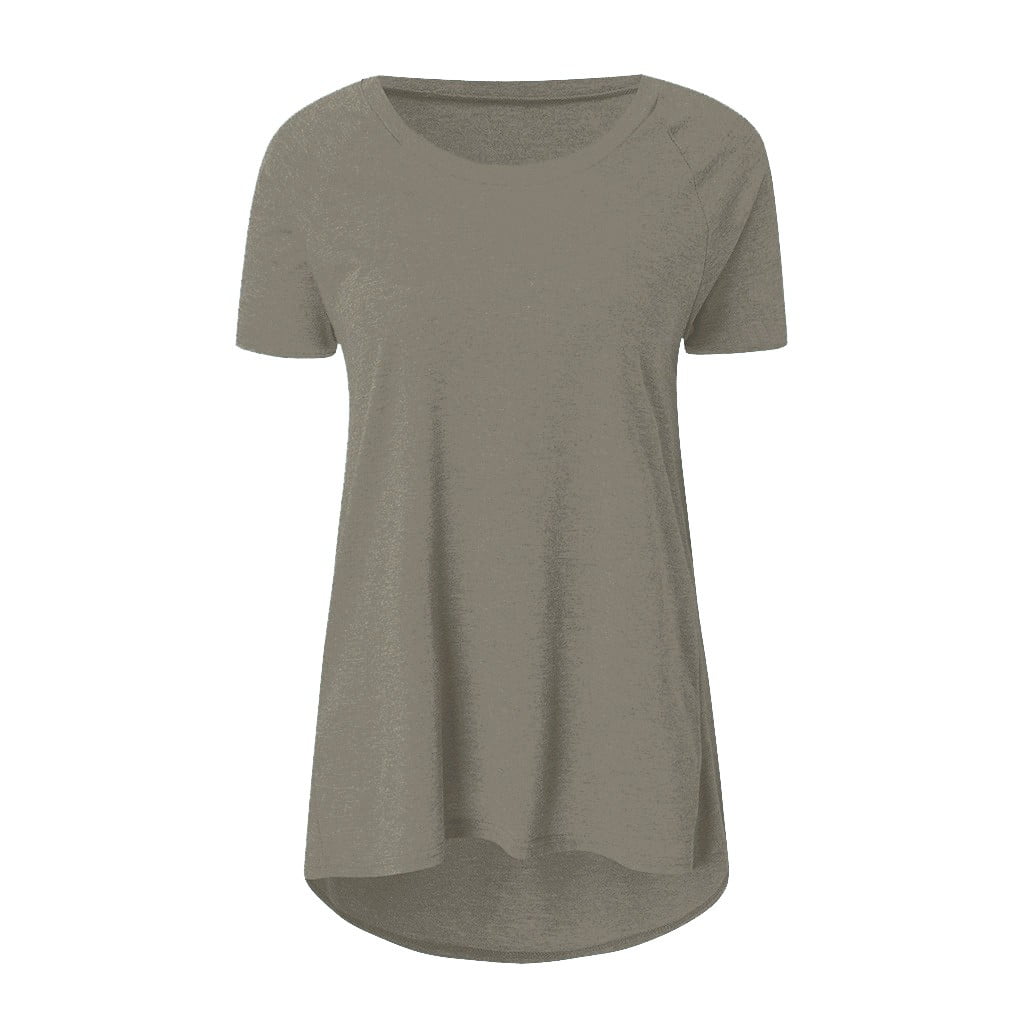 UPPADA Summer Womens Short Sleeve Tunic Tops To Wear With Leggings Casual Loose Fit Long Tee Shirts Comfy Plus Size Blouses