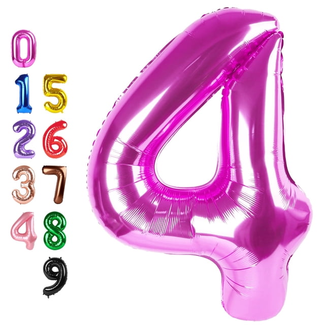 Globo Número Enyeopd 40 Pulgadas Rosa Fucsia para Fiestas