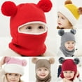 thumbnail image 3 of Baby Boys Girls Winter Knit Hat Scarf Set 2 in 1 Kids Warm Windproof Lined Knitted Beanie Hats with Neck Warmer for Christmas Baby Beanies, 3 of 6