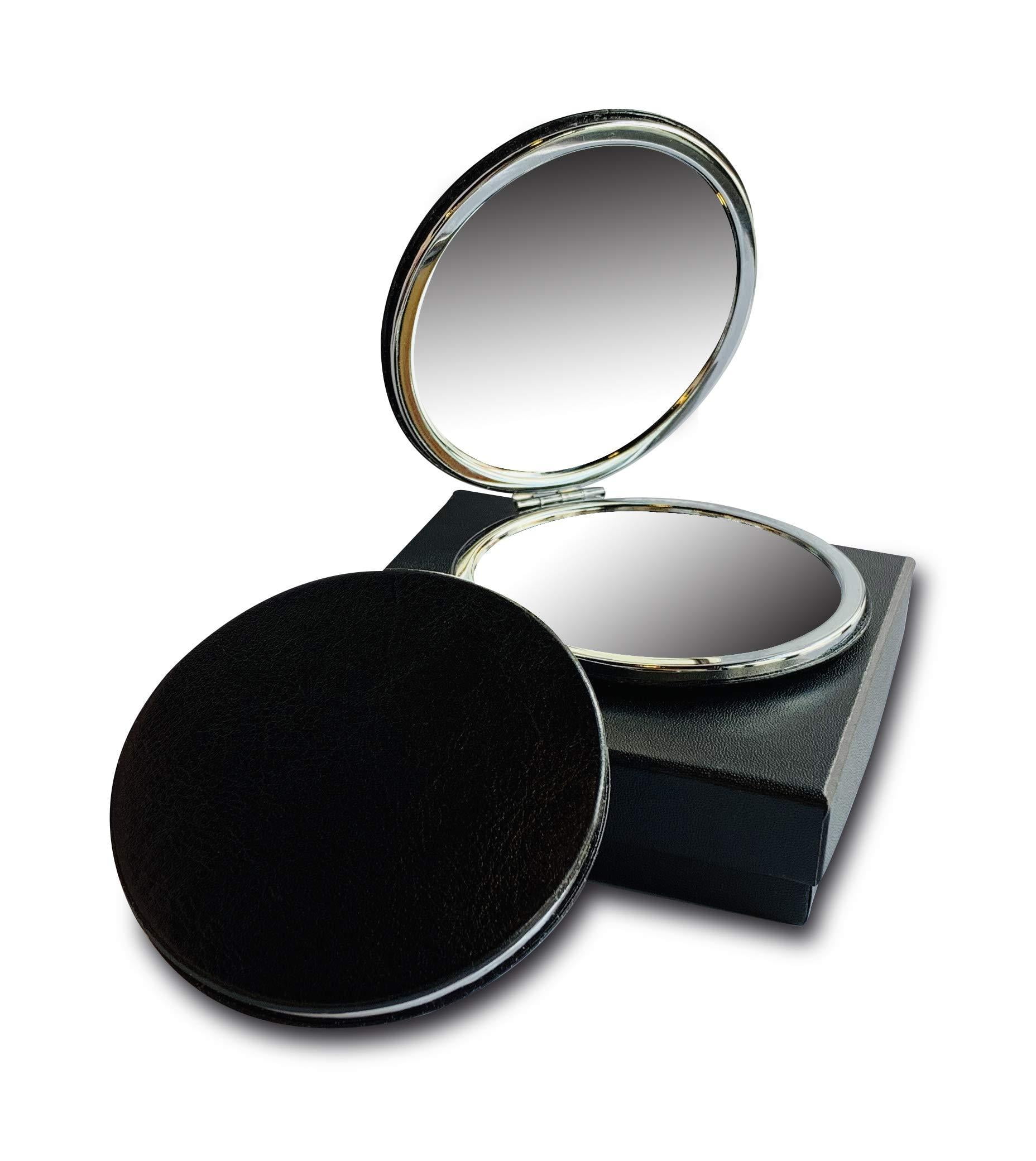 Compact Travel Makeup Magnifying Mirror Bellejiu Small Portable Folding Mirror With Handheld And Easy To Carry Black Walmart Com Walmart Com