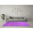 thumbnail image 3 of Ahgly Company Indoor Round Oriental Purple Industrial Area Rugs, 5' Round, 3 of 4