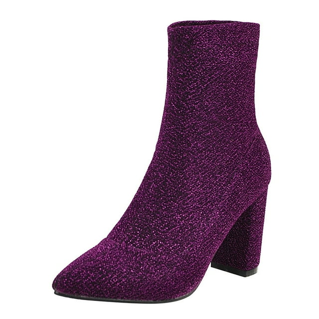 Bottes à Enfiler pour Femmes à Imprimé Léopard, Bottes Chaussettes, Bottines