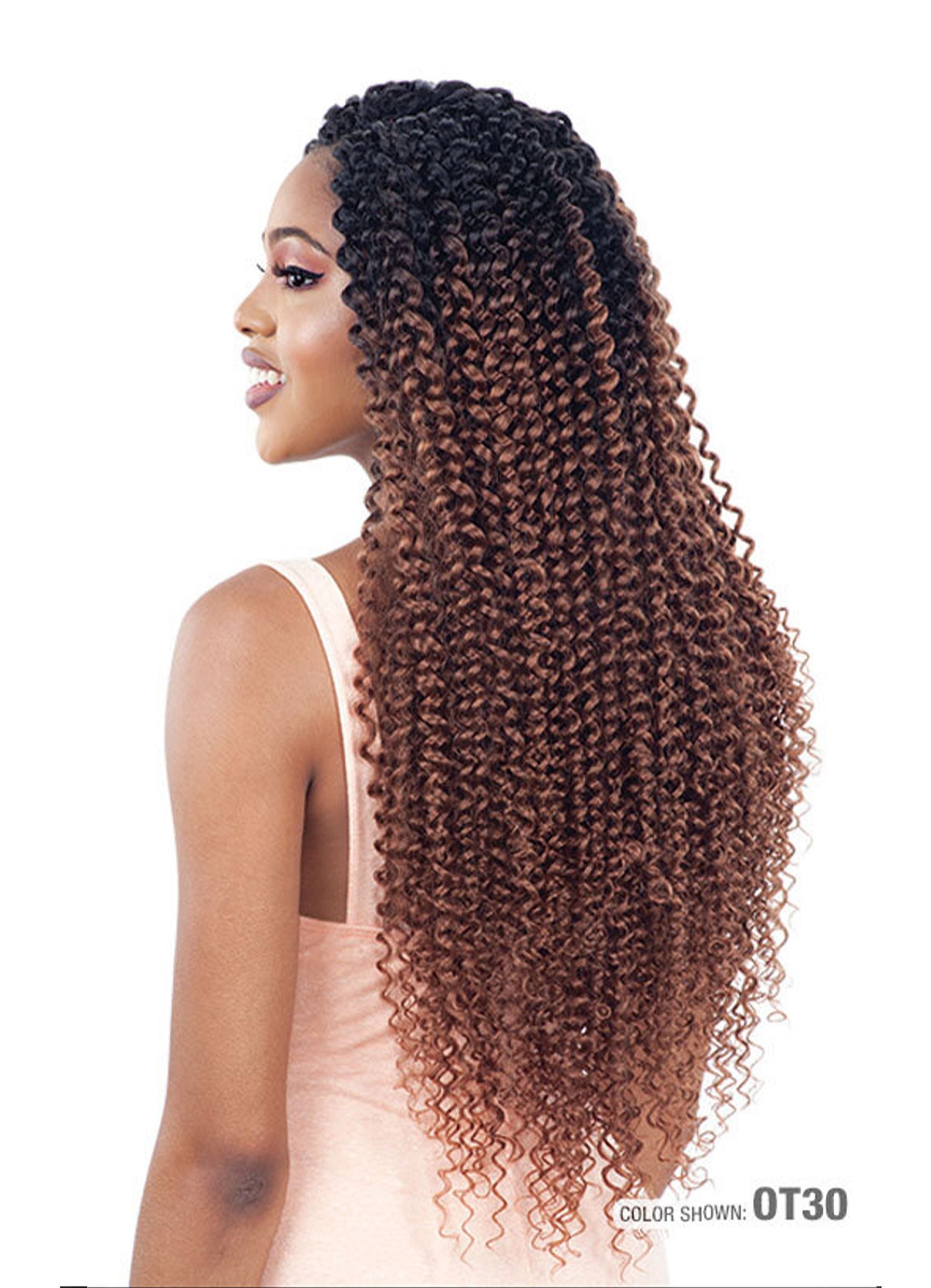 3x Pre-stretched Water Wave 22" Glance Braid By Model Model / 1 - Jet Black / 22 INCH Crochet Braids
