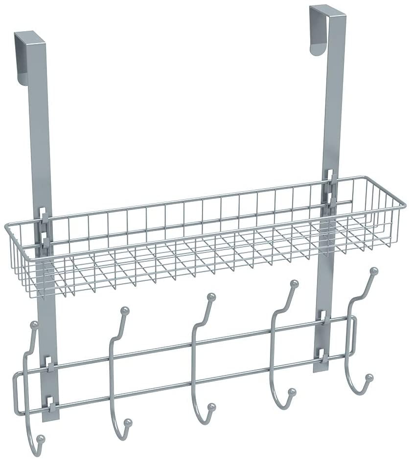 over door hooks with basket