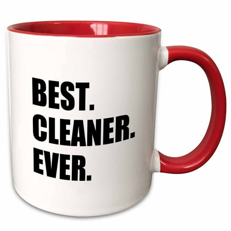 3dRose Best Cleaner Ever fun gifts for tidy neat freaks housepride houseproud - Two Tone Red Mug,