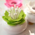 thumbnail image 4 of Clearance:Cotton Swab Organizer Lotus Shape Swab Cosmetic Storage Toothpick Container Bathroom Decor Storage Box, 4 of 5