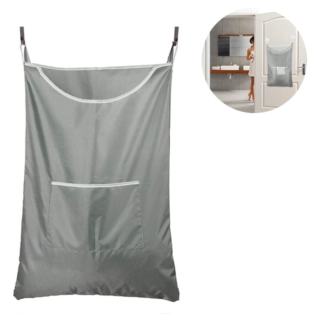 Bolsa Oxford duradera para la colada, cesta de tela sobre la puerta con ganchos, para baño, almacenamiento, pared, armario, 75x50 cm Xemadio 2035383-3