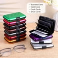 thumbnail image 6 of Homirary Credit Card Holder, RFID Blocking Metal Card Wallet for Women Men Slim ID Card Holders Protector Aluminum Business Hard Case - Red, 1 Pack, 6 of 7