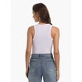 thumbnail image 6 of 3-pack White Womens Sleeveless Racerback High Neck Casual Basic Ribbed Fitted Tank Top, 6 of 6