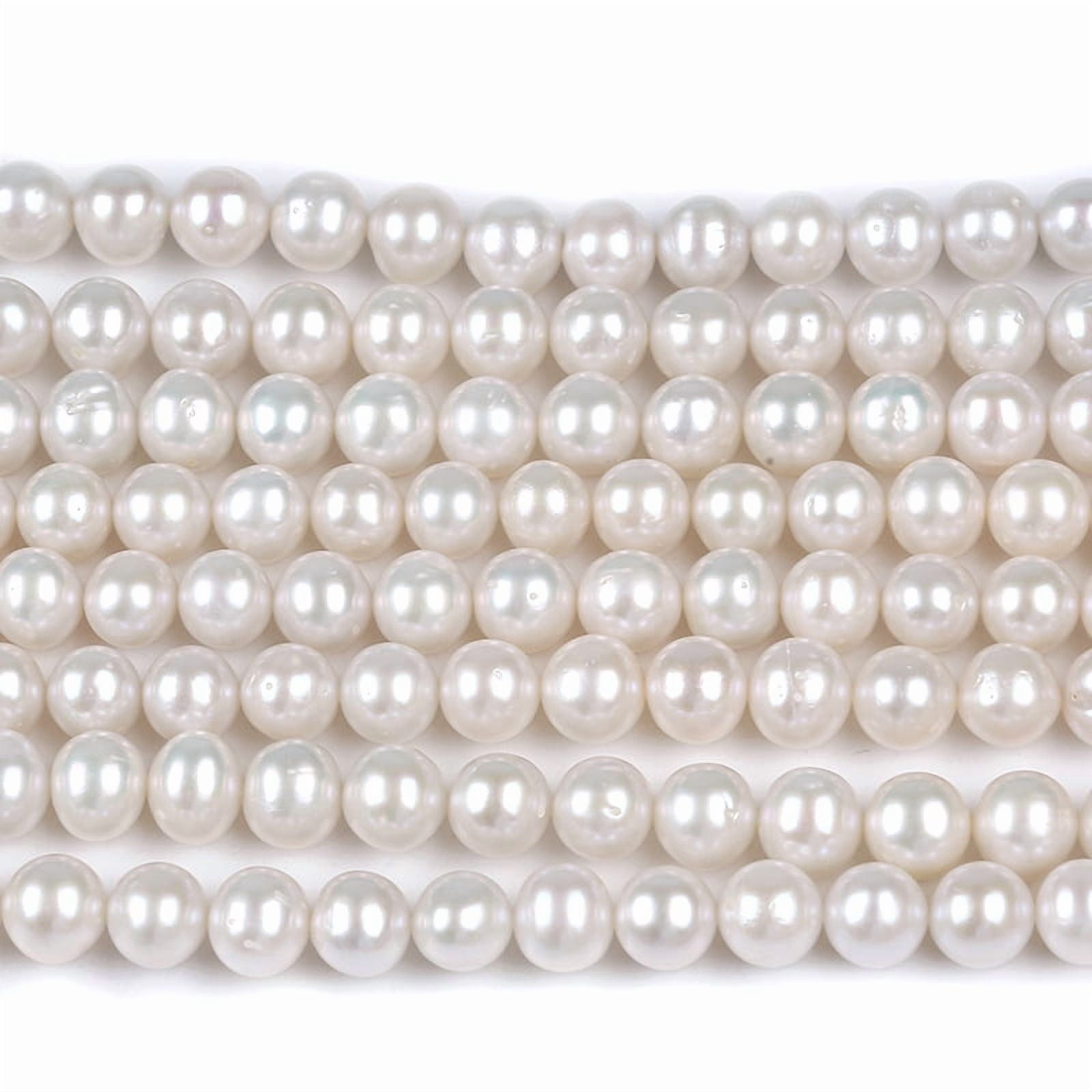 Natural Cultured Freshwater Pearl Beads Strands Round Floral White 10~11mm Hole: 0.8mm 41pcs/strand 15.7 inch diy