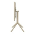 thumbnail image 6 of Luxury Commercial Living 3-Piece Taupe Brown Solid Patio Bistro Set 33", 6 of 8