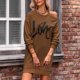 thumbnail image 3 of Vestido con capucha,Vestido tipo sudadera, Vestido tipo sudadera informal con un hombro, Vestido tipo sudadera con un hombro, Características de vanguardia, 3 of 7