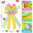 thumbnail image 2 of Large Easter Wreath Bows for Front Door Decorations, White Bows Easter Bunny Bow Holiday Burlap Bows for Wreath Wall Indoor Outdoor Easter Decorations, 2 of 5