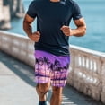 thumbnail image 3 of XYZCANDO Couple Matching Beach Outfit Hawaiian Swimwear Coconut Tree Sunset Men Board Shorts Two Piece Women Tummy Control Bikini His and Hers Set for Summer Vacation Beach Resort Wear Cruise Outfits, 3 of 6