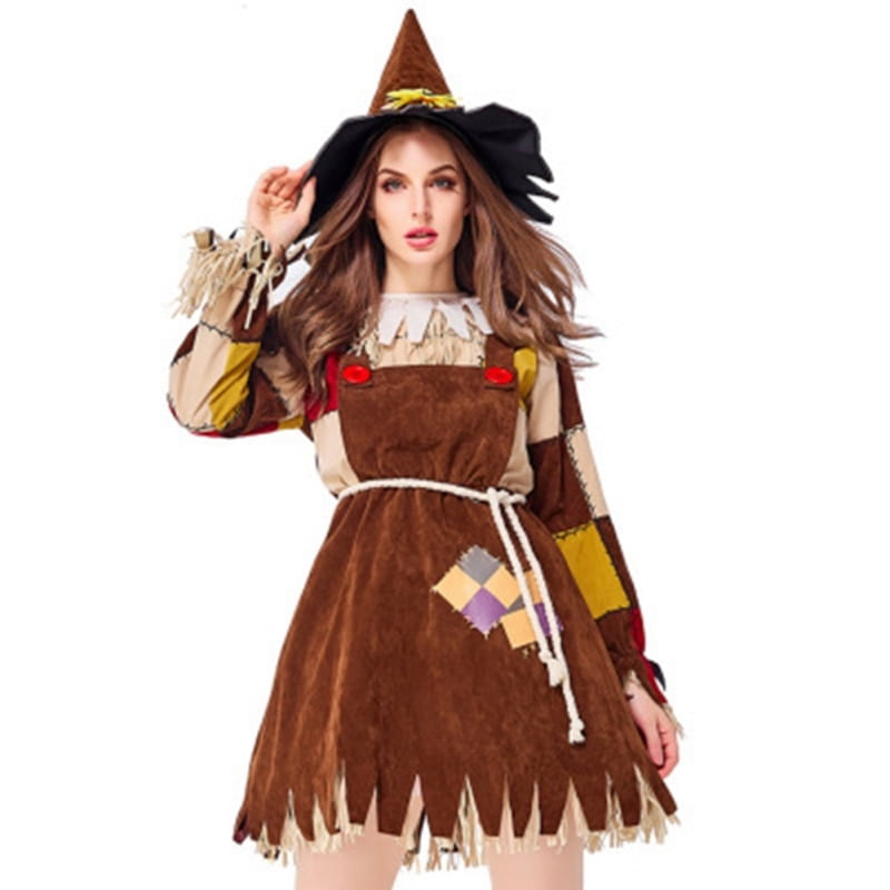 Halloween Witch Costume Parent-children Clothing Plus Size XL-XS Sexy Dress Hat Carnival Party Performance Female Suit