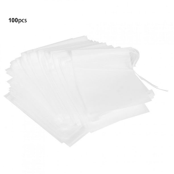 Sachets de thé jetables en tissu Non tissé, 100 pièces, filtres pour  infuseur à thé avec