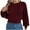 Wine(Trending), variant on MingM Cropped Sweaters for Women Fall Season Cable Knit 2025 Fashionable Crewneck Pullovers,Wine,S