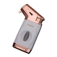 thumbnail image 1 of HLONK Lighter Torch Lighter with Cigar V Cutter Direct Charge Lighter Metal Blue Flame Inflatable Fashion Lighter Windproof Lighter Gold, 1 of 7
