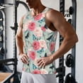 thumbnail image 5 of Cauagu Roses and Butterflies Print Men's Sleeveless Muscle Shirts,Tank Tops Quick Dry Workout Tank Top Gym Muscle Tee Fitness Bodybuilding T Shirt for Men-Small, 5 of 7