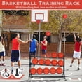 thumbnail image 2 of Basketball Rack Training Stand - Tilt Ball Training Equipment Holder Shooting Rolling Storage Cart with Wheels Sports Outdoor Volleyball Soccer Football Garage Organizer Basketball Accessories, 2 of 6