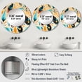 thumbnail image 4 of Designart "Bohemian Eclectic Feathers In Yellow And Blue" Boho Rund Mirror For Wall Decor - Large Orange Round Print Mirror - Round Bohemian Mirror - Wall Mounted Round Large Mirror - 29" x 29", 4 of 6
