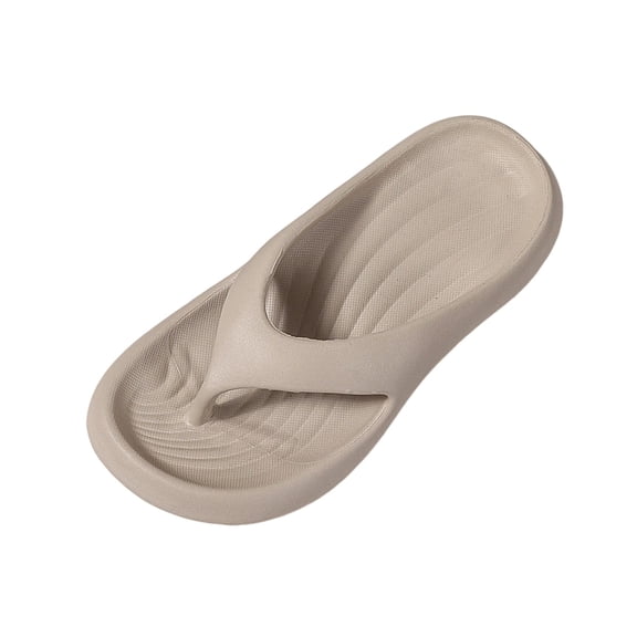 KIJBLAE Women's Wide Size Thick Sole EVA Flip Flops, Non Slip Quick Dry Beach Pool Shower Slippers for Summer Gray 40