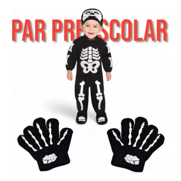 Guantes De Esqueleto Para Niños De Halloween – Brillan En La Oscuridad, Tallas 5 A 12 Años, Ideales Para Ciclismo Y Cosplay