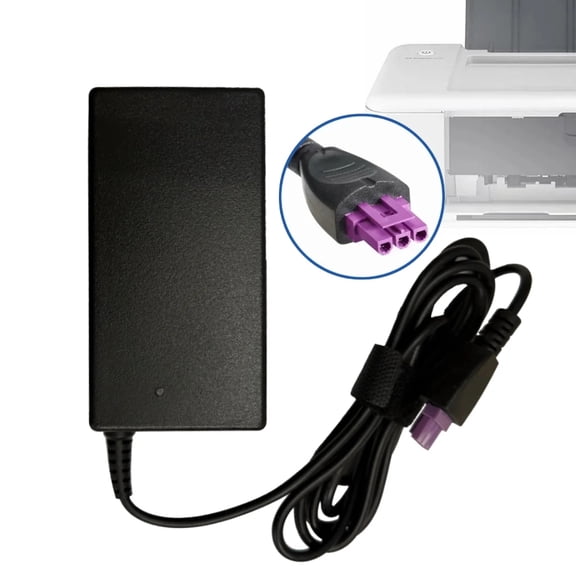 AC Adapter Replacement for HP Deskjet 2512 3000 3015A 3052A 3056A 2514 3051A 3511 3512 2000 J210a CH390-64001 VCVRA-1004 D1660 D2660 D2663 D2680 D5560 F4500 K109 K209 Printer Power Supply