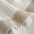 thumbnail image 5 of Amelie Home Chenille Waffle Knit Throw Blanket Reversible Bedding Blanket, 50" X 60",Ivory, 5 of 6