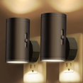thumbnail image 1 of Luces LED nocturnas TSEXES con sensor enchufable del anochecer al amanecer, paquete de 2, 1 of 7