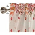 thumbnail image 5 of Kitchen Curtains Set, Red Pink Botanical Kitchen Curtains and Valances Set, Rustic Eucalyptus Leaves Burlap Rod Pocket Tier Curtains 24 Inch Length for Cafe/Bedroom Windows, 5 of 6