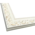 thumbnail image 5 of Ornate Embossed Wood Wall Picture Frame 2.5" Wide (11" x 14" Frame with Plexiglass & Backing Board, Antique White), 5 of 8