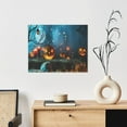 thumbnail image 6 of Kdxio Spooky Halloween Pattern Canvas Wall Art for Living Room Wall Decor for Bedroom Bathroom Modern Framed Canvas Art Prints Ready to Hang,Horizontal, 6 of 6