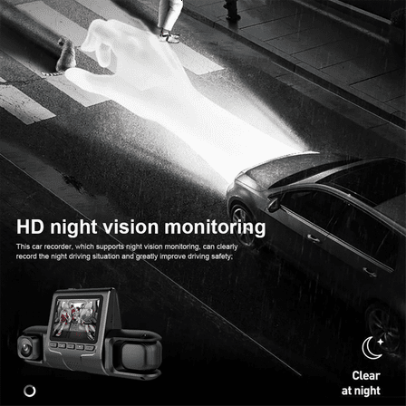 Car DVR Camera 3 Lens Dual 1080P HD Dash Video Recorder 24H Parking Monitoring Dashcam pwm25