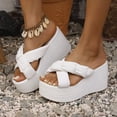 thumbnail image 2 of ATENAR Women Sandals Fashion Solid Color Sandals for Women Outdoor Shoes Women White 8.5, 2 of 8
