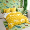 thumbnail image 2 of Erosebridal Cartoon Dinosaur Print Bedding Comforter Set for Kids, Orange White Queen Bedding Sets, 2 of 6
