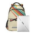 thumbnail image 7 of FORMRS Unisex Backpack Elementary School Travel Bookbag with Reflective Stripes, Colorful Plane Stripes, 7 of 7