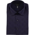 thumbnail image 1 of Alfani - Camisa de vestir con botones y cubo plegado para hombre, color negro, cuello de 15 pulgadas, manga de 32 a 33 pulgadas, 1 of 1