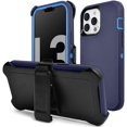 thumbnail image 1 of IBAOLEA for iPhone 13 Pro Case with Belt-Clip Holster,Dual Purpose Full Body Protection Rugged Heavy Duty Protection Anti-Scratched Shockproof Phone Case, 1 of 7