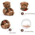 thumbnail image 4 of Oso de peluche Adorlynetty pequeño de 29 cm con corazón, 4 of 7