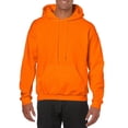 thumbnail image 3 of Gildan - Sudadera con capucha de combinación de tejidos Unisex (Naranja fluorescente), 3 of 3