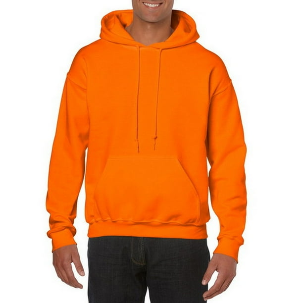 Gildan Sudadera con capucha de combinacion de tejidos Unisex Naranja fluorescente Gildan UTBC468 safetyorange Bodega Aurrera en linea