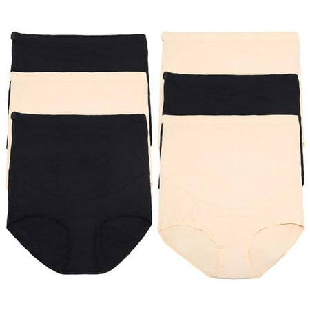 Cotton Over-the-Belly Maternity High Waist Underwear - Black & Beige,  Assorted Size, Pack of 60 