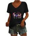 thumbnail image 1 of Camisetas de Cuello Redondo Impreso Gradiente de las Mujeres, Manga Corta Casual Top para el Uso Diario, 1 of 5