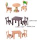 thumbnail image 2 of Miniature Fairy Garden Table Chairs Set for Decoration 5Sets Resin Ornaments, 2 of 4