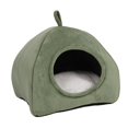 thumbnail image 4 of Coussin de Lit Maison pour Chat Mignon, Lavable, en Peluche pour l'Hiver, pour Chats d'Intérieur, Vert et m, 4 of 8