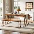 thumbnail image 3 of Tribesigns 51-Inch Dining Table Set with 2 Benches & Table Runner, Dining Room Table Set for 4-6, 3 of 6